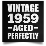 65th Birthday Vintage 1959 Aged Perfectly - Poster Square