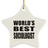 World's Best Sociologist - Star Ornament