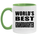 World's Best Granddaughter - 11oz Accent Mug Green
