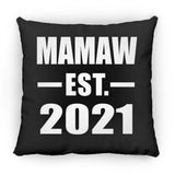 Mamaw Established EST. 2021 - Throw Pillow Black