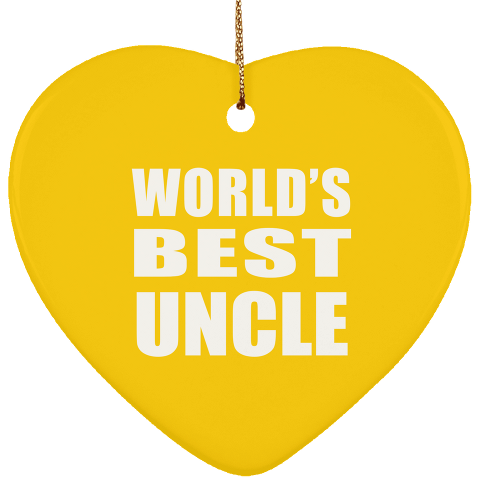World's Best Uncle - Heart Ornament
