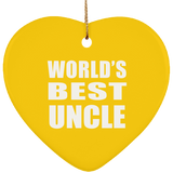 World's Best Uncle - Heart Ornament