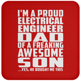 Proud Electrical Engineer Dad Of Awesome Son - Drink Coaster