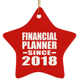 Financial Planner Since 2018 - Star Ornament