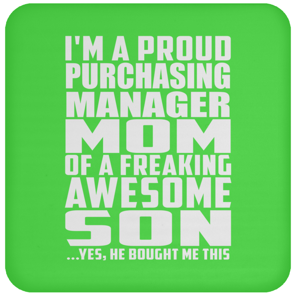 Proud Purchasing Manager Mom Of Awesome Son - Drink Coaster