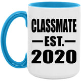 Classmate Established EST. 2020 - 15oz Accent Mug Blue