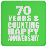 Happy 70th Anniversary 70 Years & Counting - Drink Coaster