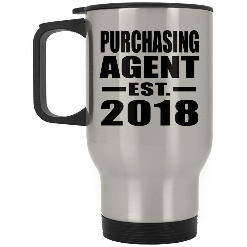 Purchasing Agent Established EST. 2018 - Silver Travel Mug