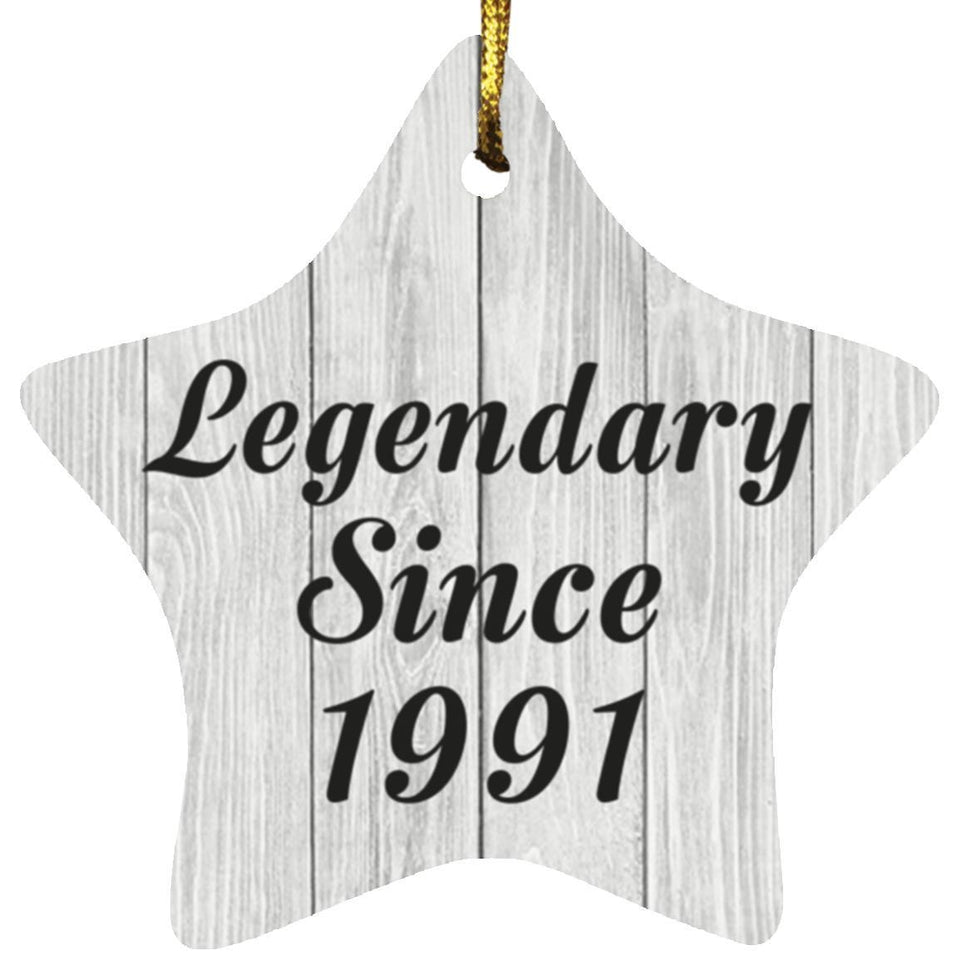 33rd Birthday Legendary Since 1991 - Star Ornament F