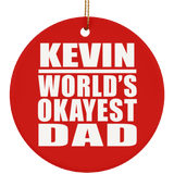 Kevin World's Okayest Dad - Circle Ornament