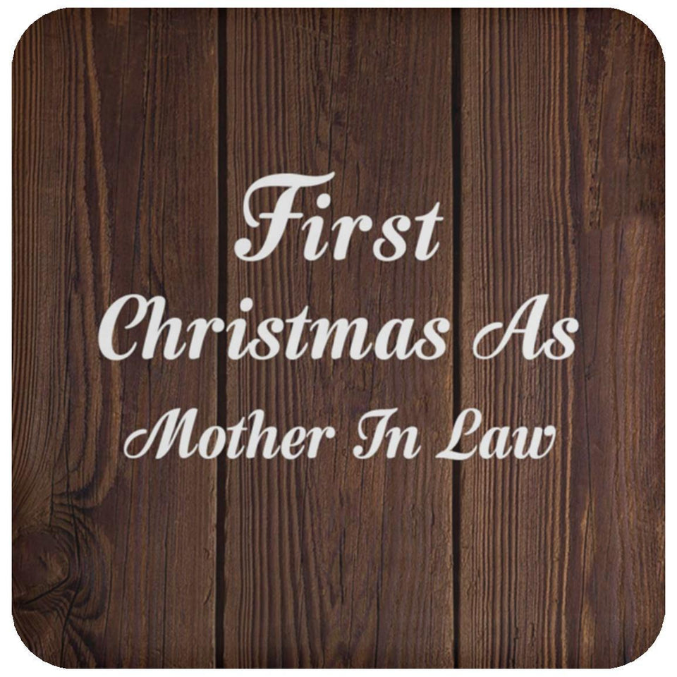 First Christmas As Mother In Law - Drink Coaster D