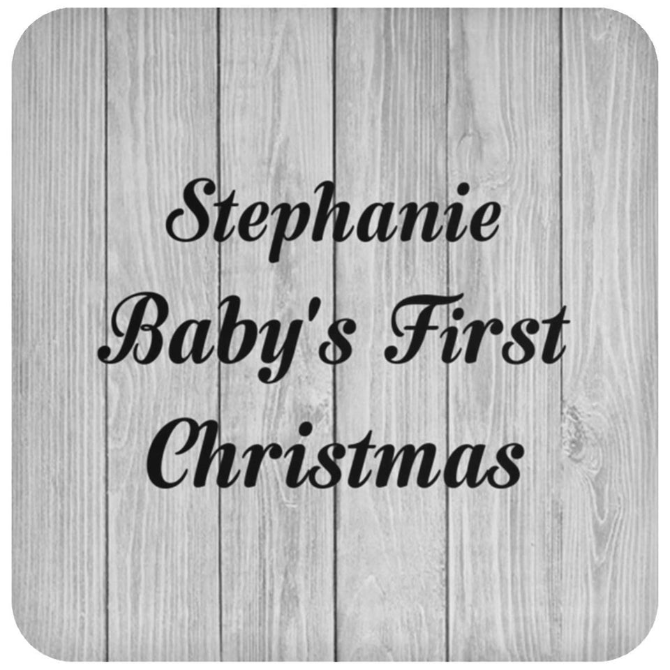 Stephanie Baby's First Christmas - Drink Coaster F