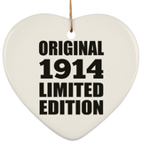 110th Birthday Original 1914 Limited Edition - Heart Ornament