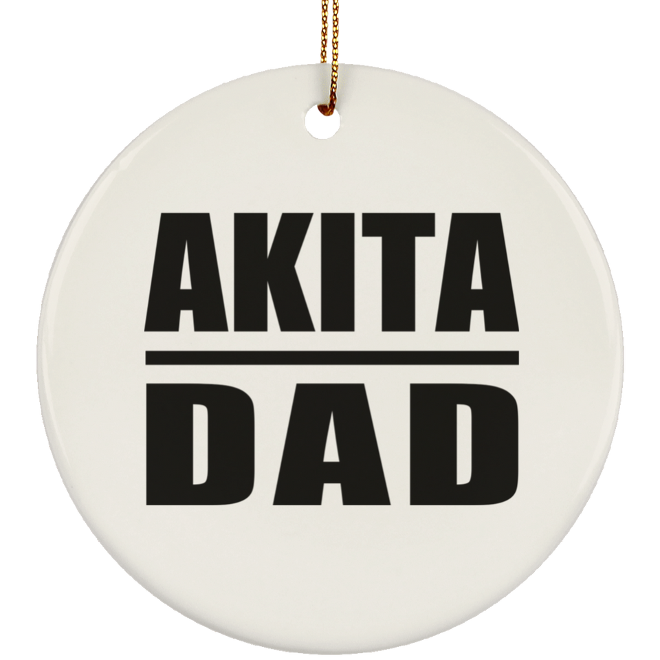 Akita Dad - Circle Ornament