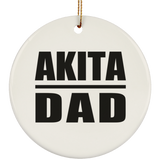 Akita Dad - Circle Ornament