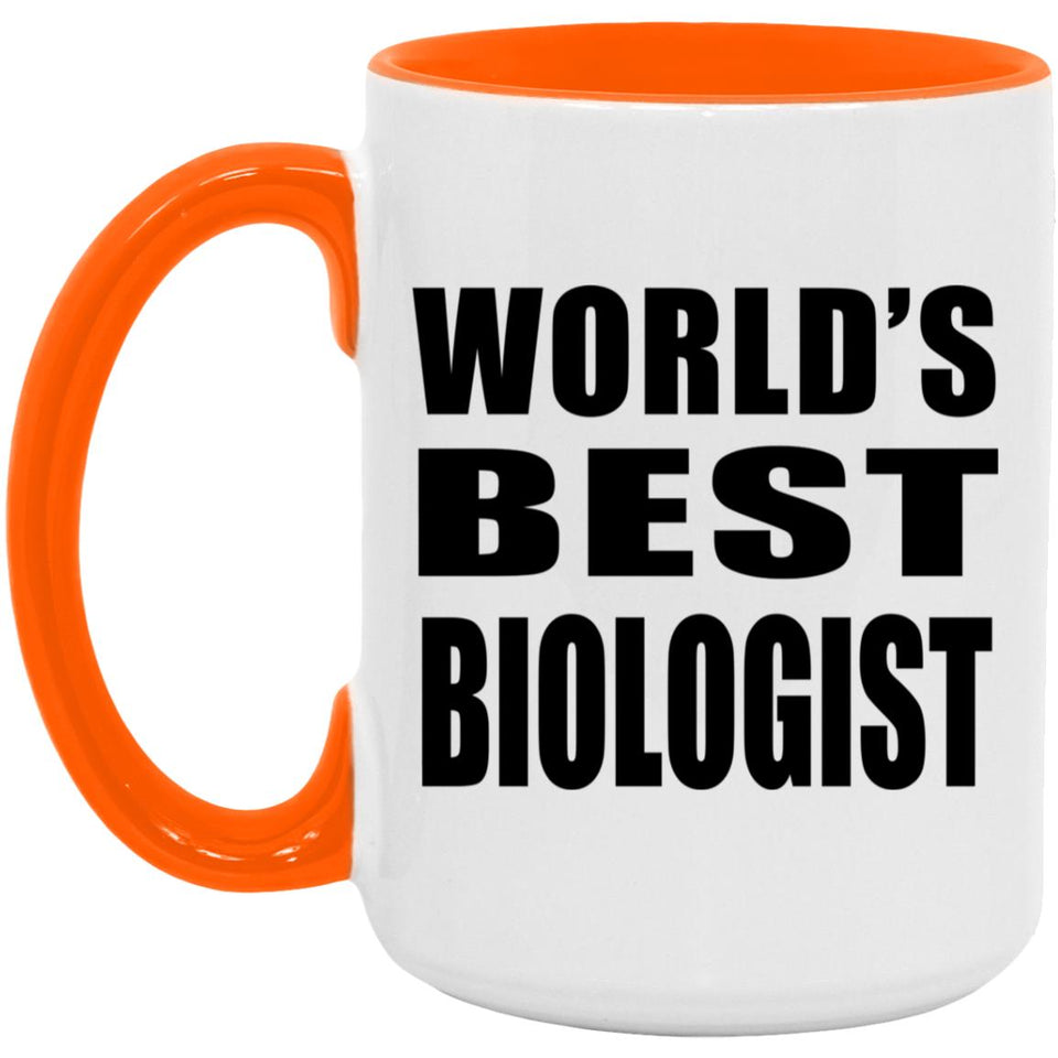 World's Best Biologist - 15oz Accent Mug Orange