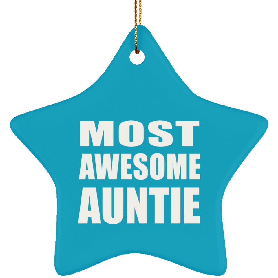 Most Awesome Auntie - Star Ornament