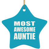 Most Awesome Auntie - Star Ornament