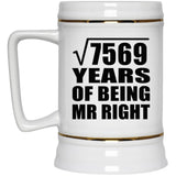 87th Anniversary Square Root of 7569 Years of Being Mr Right - Beer Stein
