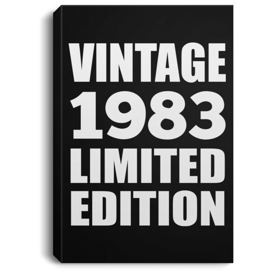 41st Birthday Vintage 1983 Limited Edition - Canvas Portrait