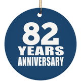 82nd Anniversary 82 Years Anniversary - Circle Ornament