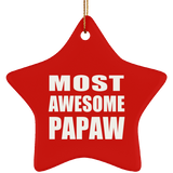 Most Awesome Papaw - Star Ornament