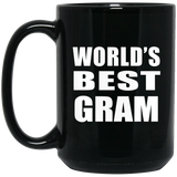 World's Best Gram - 15 Oz Coffee Mug Black