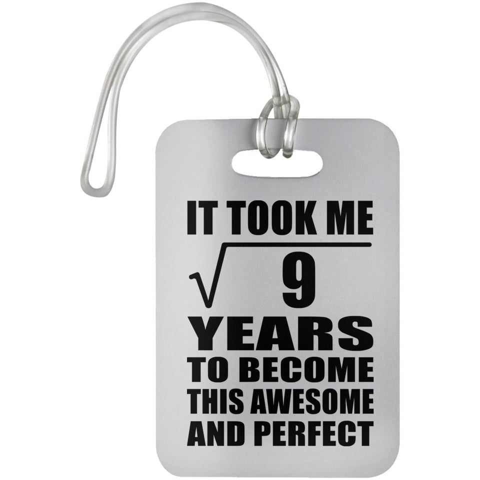3rd Birthday Took Square Root of 9 Years To Awesome - Luggage Bag Tag