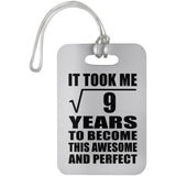 3rd Birthday Took Square Root of 9 Years To Awesome - Luggage Bag Tag