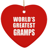 World's Greatest Gramps - Heart Ornament