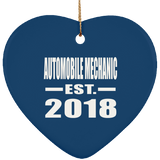 Automobile Mechanic Established EST. 2018 - Heart Ornament