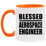 Blessed Aerospace Engineer - 11oz Accent Mug Orange