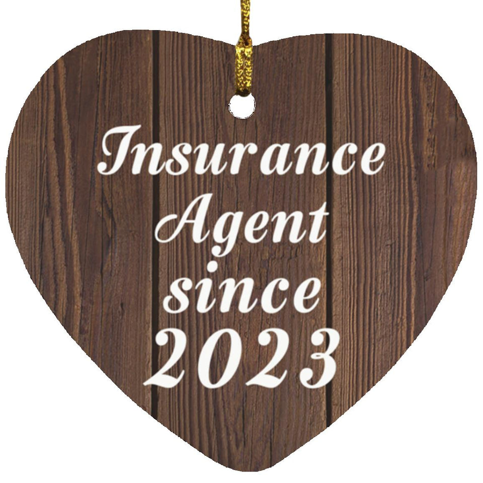Insurance Agent Since 2023 - Heart Ornament D