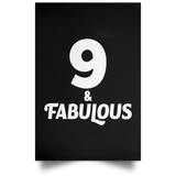 9th Birthday 9 & Fabulous - Poster Portrait