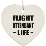 Flight Attendant Life - Heart Ornament