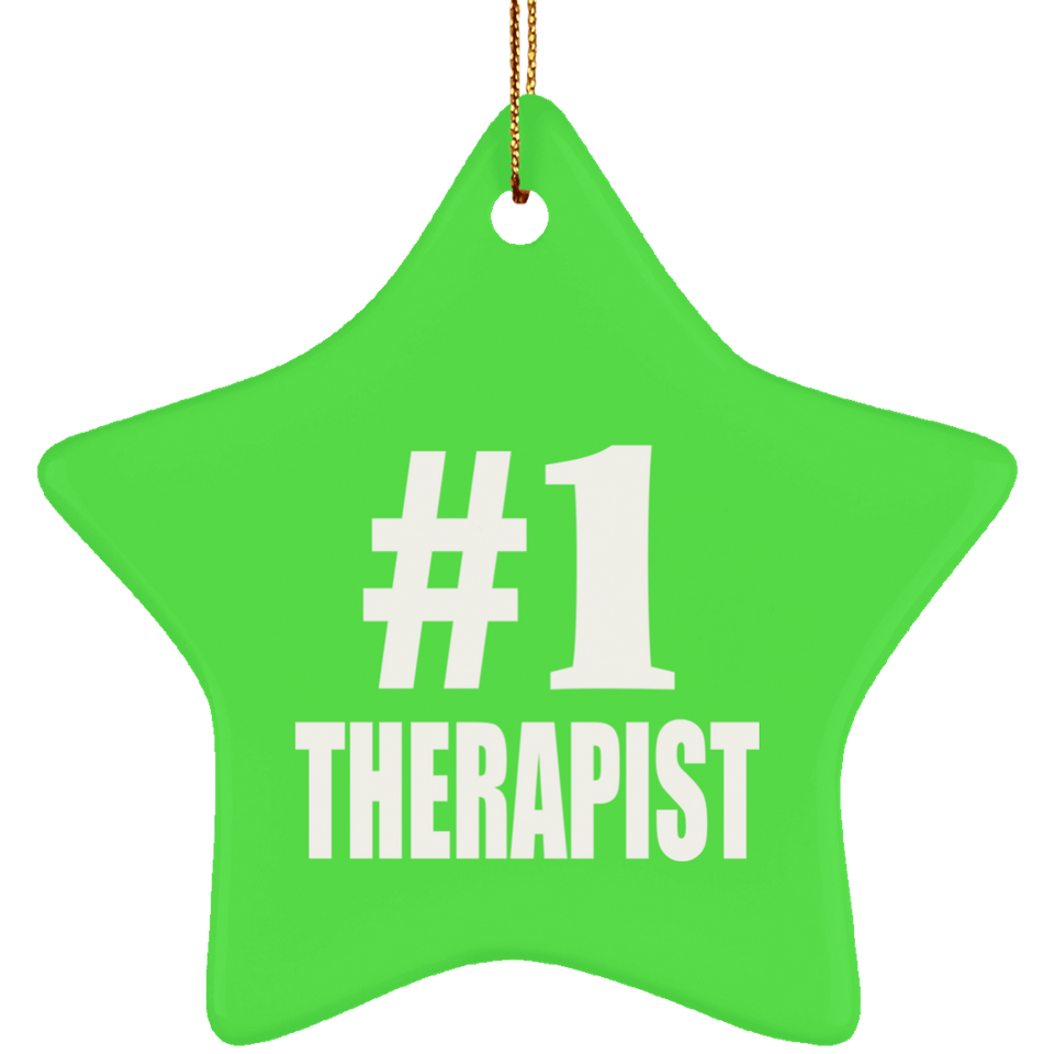 Number One #1 Therapist - Star Ornament
