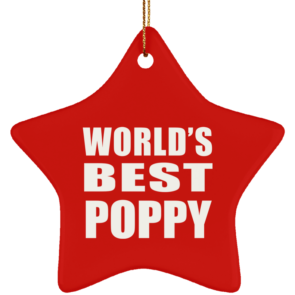 World's Best Poppy - Star Ornament