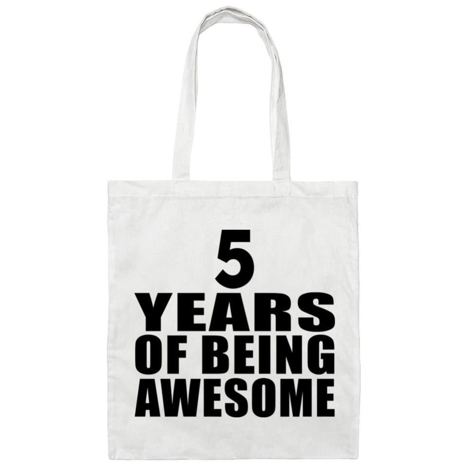 5th Birthday 5 Years Of Being Awesome - Tote Bag White