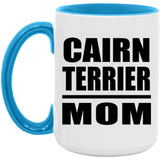 Cairn Terrier Mom - 15oz Accent Mug Blue