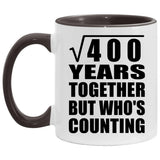20th Anniversary Square Root of 400 Years Who's Counting - 11oz Accent Mug Black