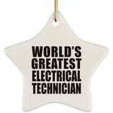 World's Greatest Electrical Technician - Star Ornament