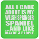 All I Care About Is My Welsh Springer Spaniel - Drink Coaster