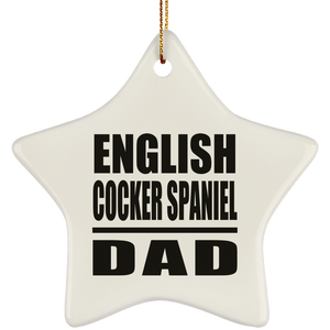 English Cocker Spaniel Dad - Star Ornament