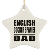 English Cocker Spaniel Dad - Star Ornament