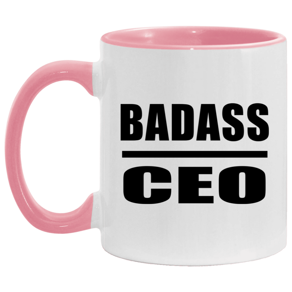 Badass CEO - 11oz Accent Mug Pink