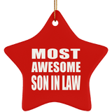 Most Awesome Son In Law SUBORNS Star Ornament