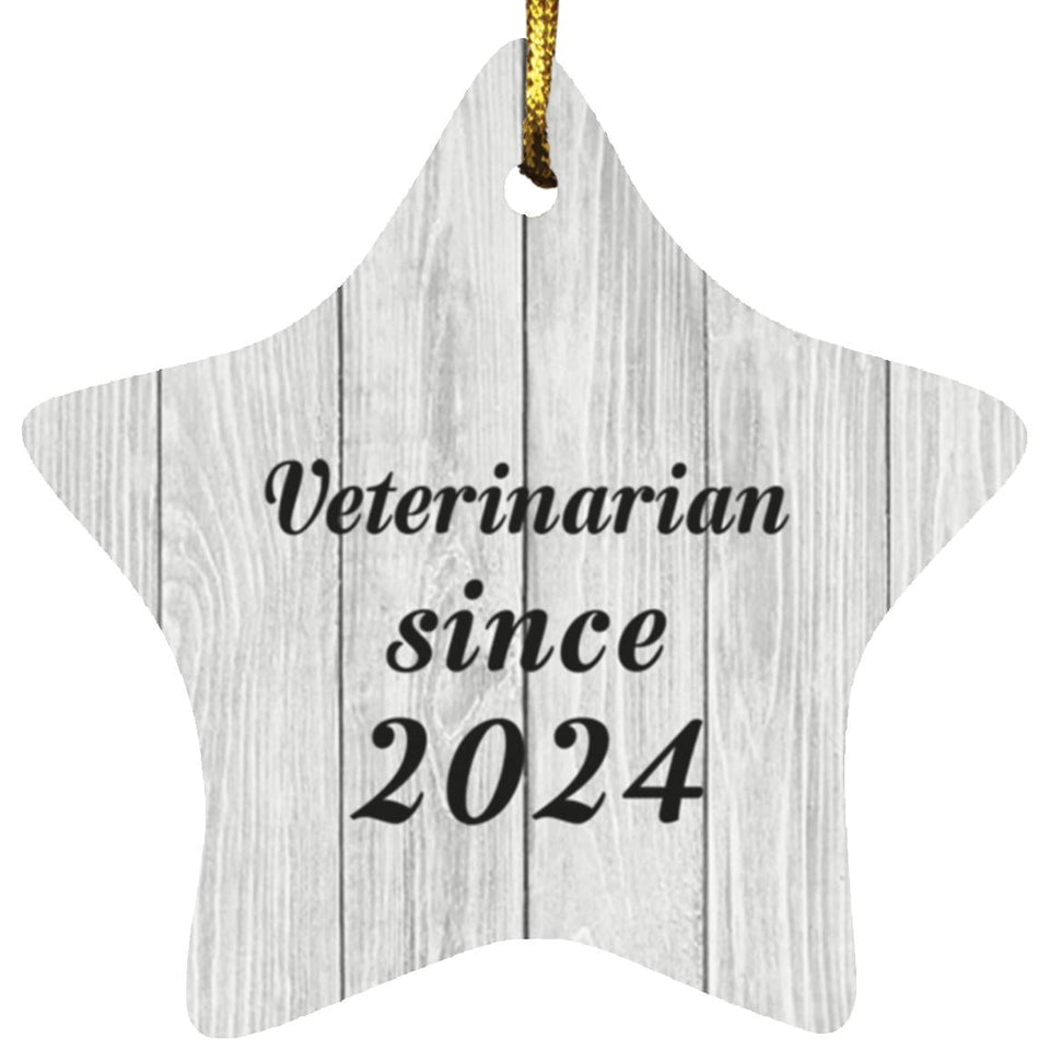 Veterinarian Since 2024 - Star Ornament F