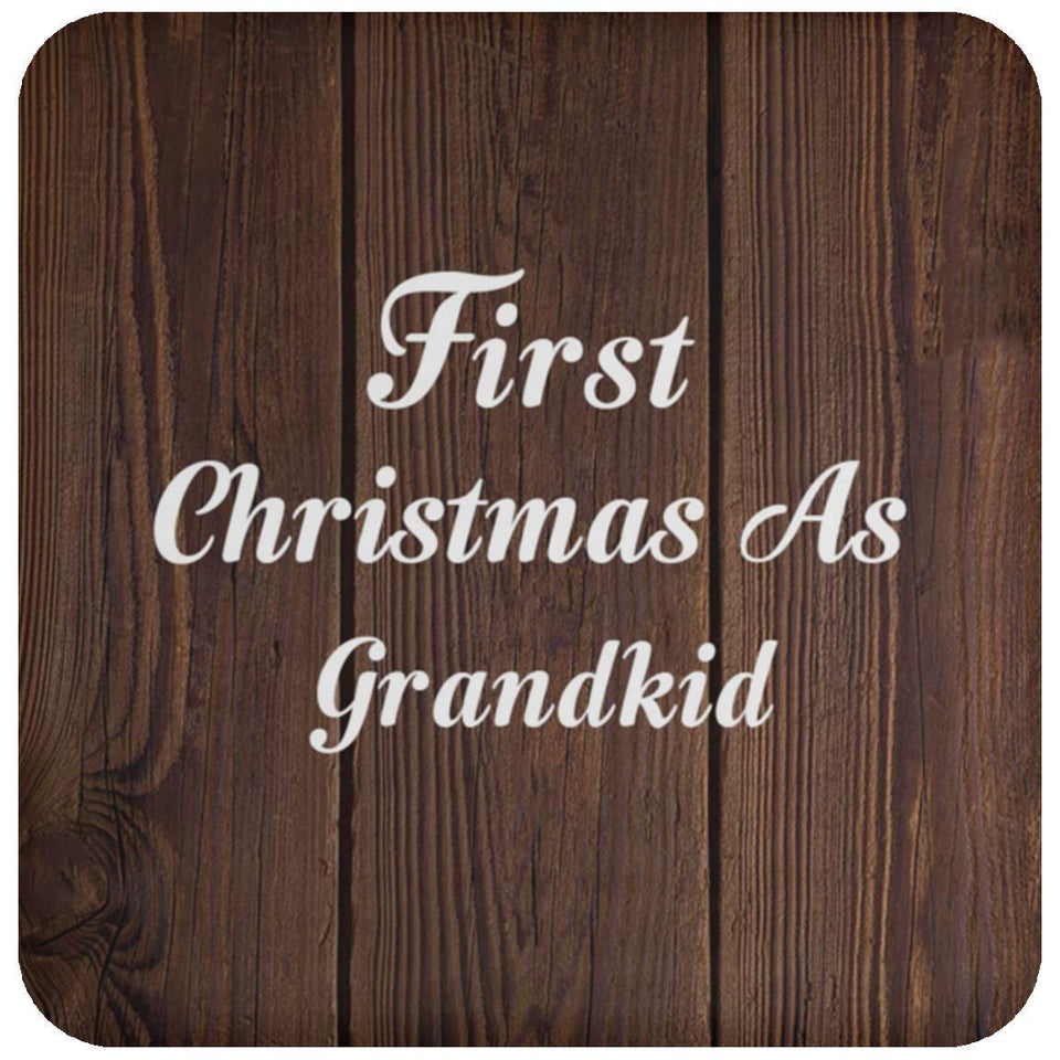 First Christmas As Grandkid - Drink Coaster D
