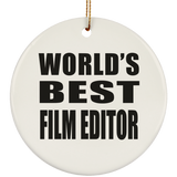 World's Best Film Editor - Circle Ornament