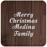 Merry Christmas Medina Family - Drink Coaster D